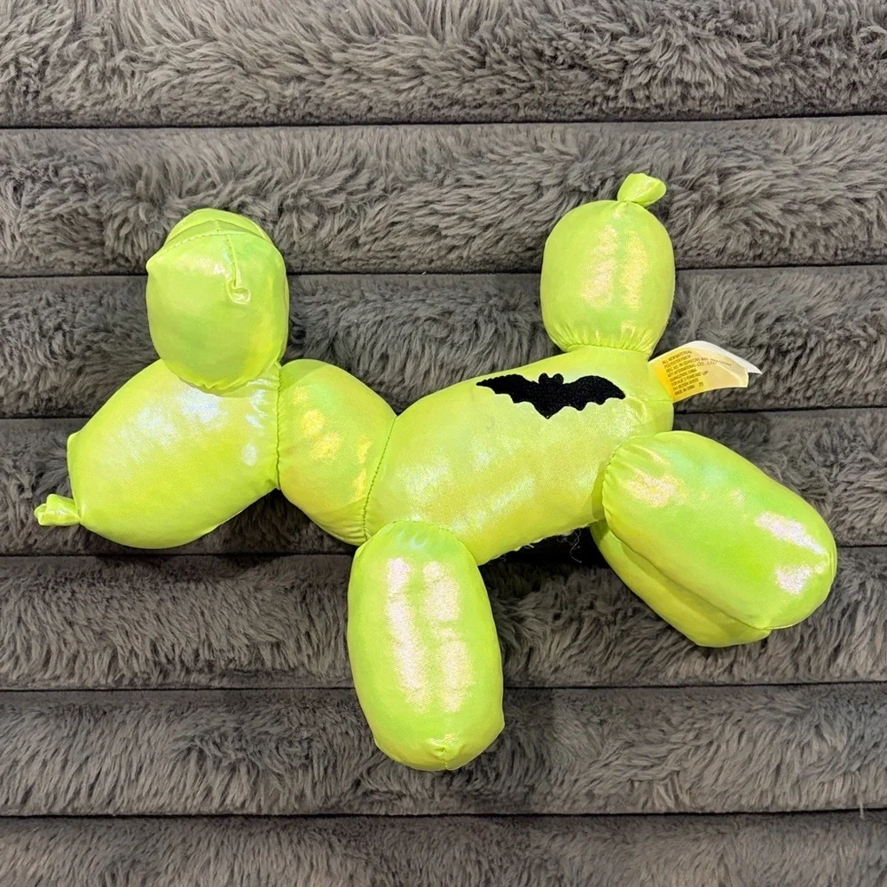 Halloween bat neon green balloon dog stuffed animal